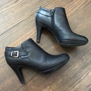 Clarks leather booties